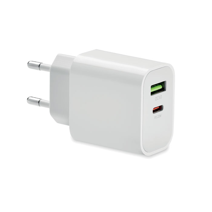 18W 2 port USB charger EU plug-White-Tasmania-australia-1
