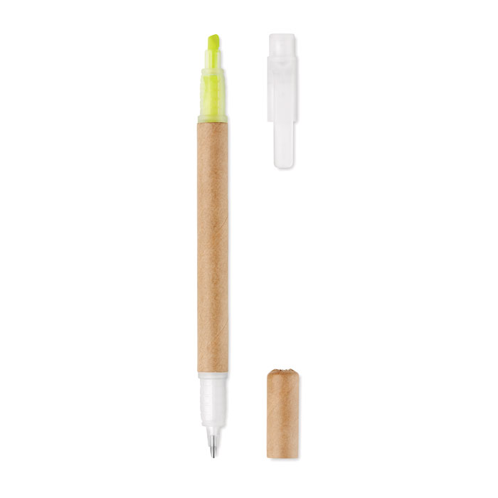 2 in 1 carton pen highlighter-Yellow-Tasmania-australia-1