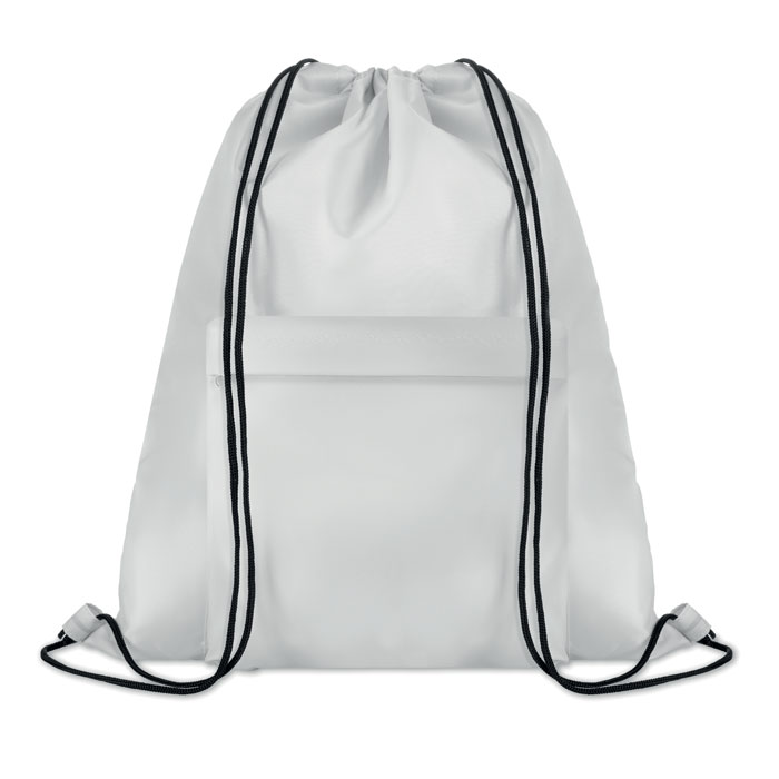 210D polyester Drawstring bag-White-Tasmania-australia-1