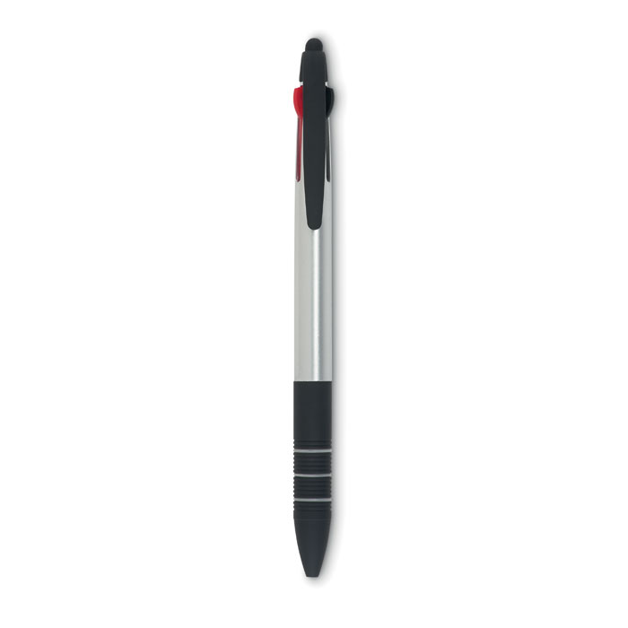 3 colour ink pen with styluss-SILVER-Tasmania-australia-1