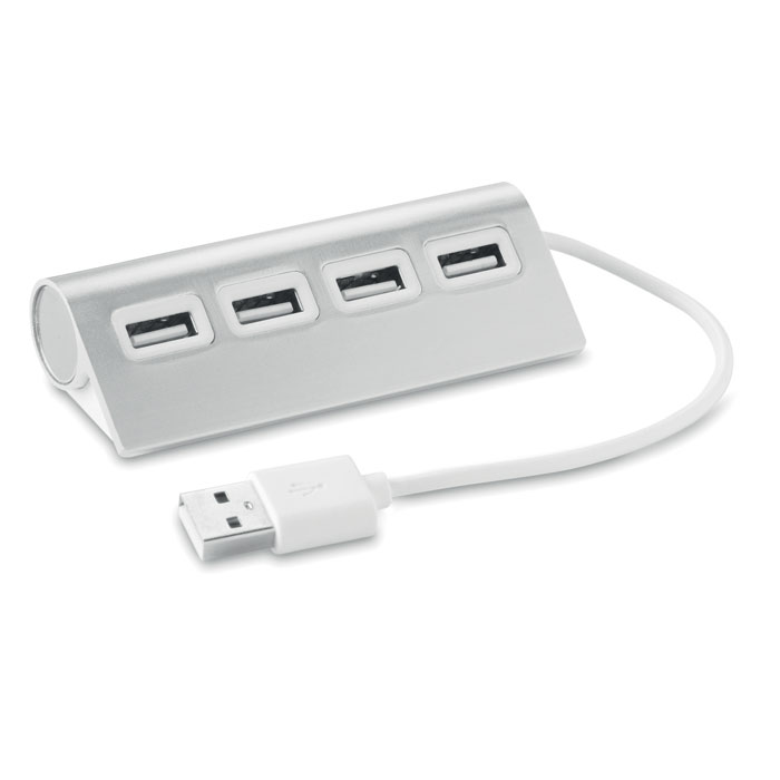 4 port USB hub-MATT SILVER-Tasmania-australia-1 4 port USB hub-MATT SILVER-Tasmania-australia-1
