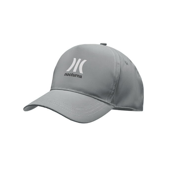 5 panel reflective baseball cap-Matt silver-Tasmania-australia-2