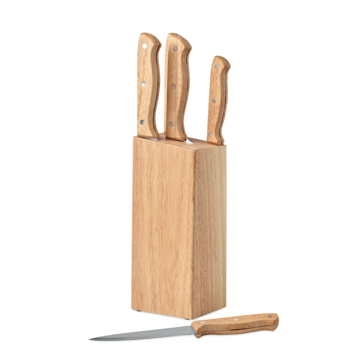 5 piece knife set in base-Wood-Tasmania-australia-3