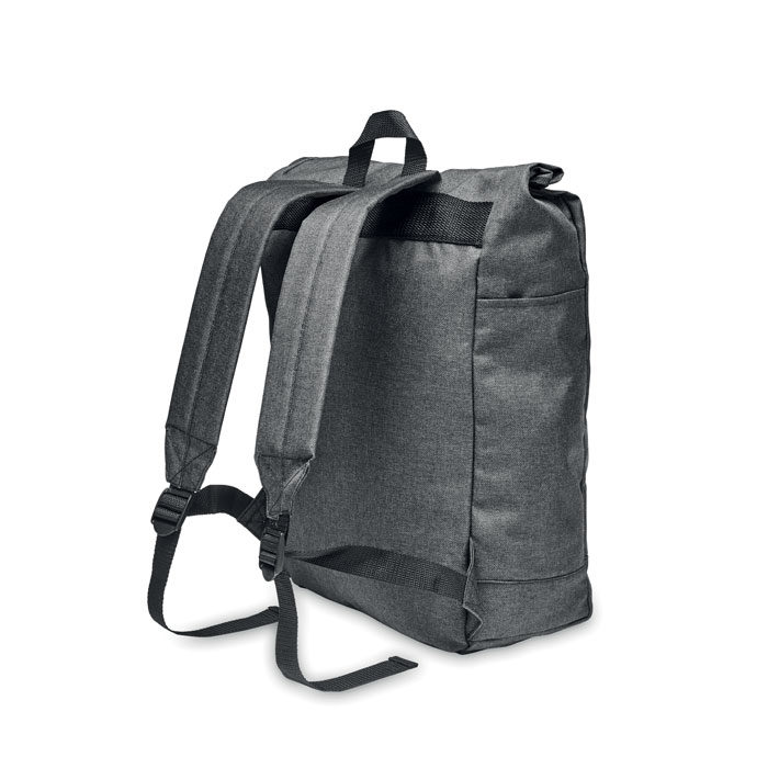 600D RPET 2 tone backpack-Black-Tasmania-australia-3