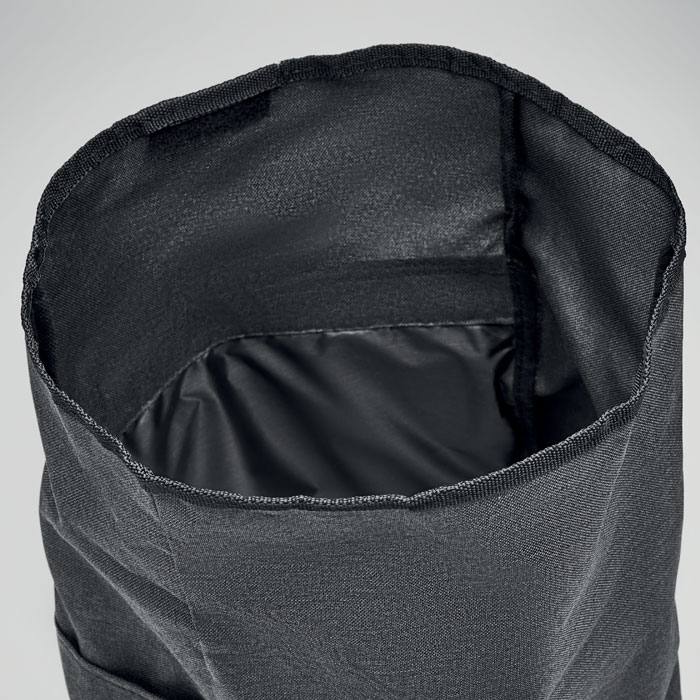600D RPET 2 tone backpack-Black-Tasmania-australia-4