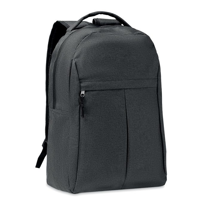 600D RPET 2 tone backpack-Black-White-Tasmania-australia-1