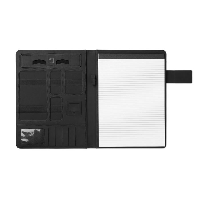 A4 folder with power bank-Black-Tasmania-australia-1