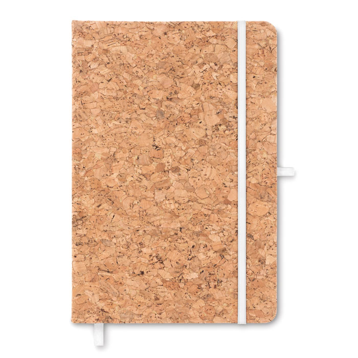 A5 cork notebook 96 lined-WHITE-Tasmania-australia-1