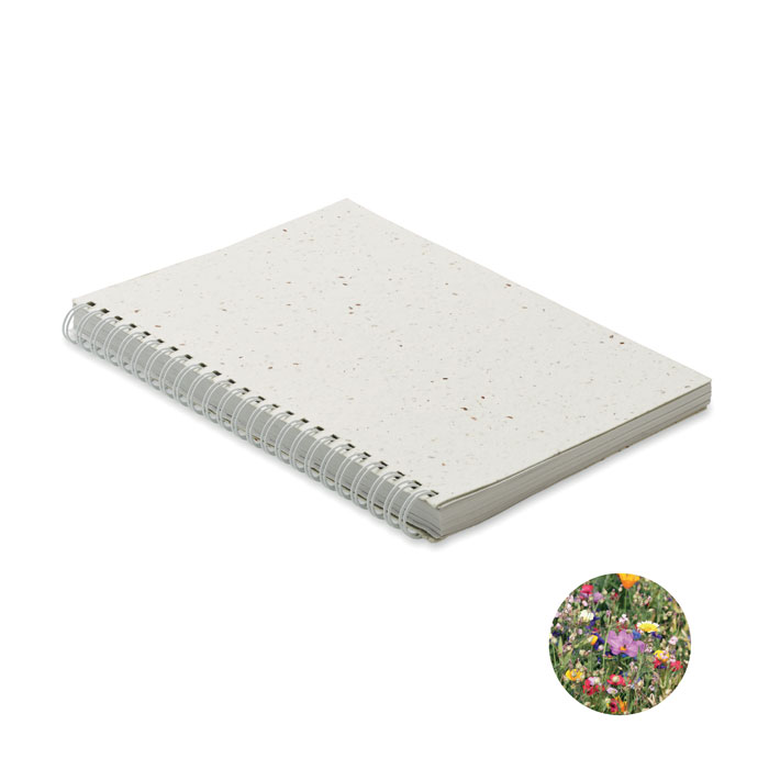 A5 seed paper cover notebook-White-Tasmania-australia-1