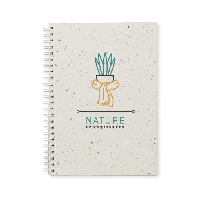 A5 seed paper cover notebook-White-Tasmania-australia-3