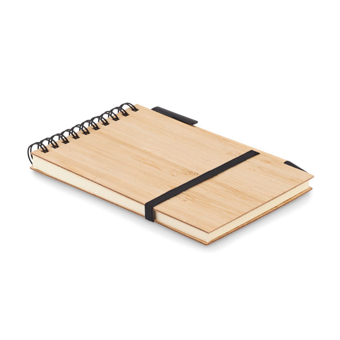 A6 bamboo notepad with pen-Black-Tasmania-australia-1
