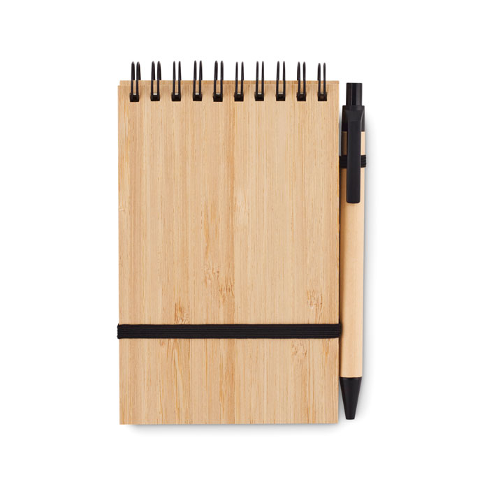 A6 bamboo notepad with pen-Black-Tasmania-australia-3