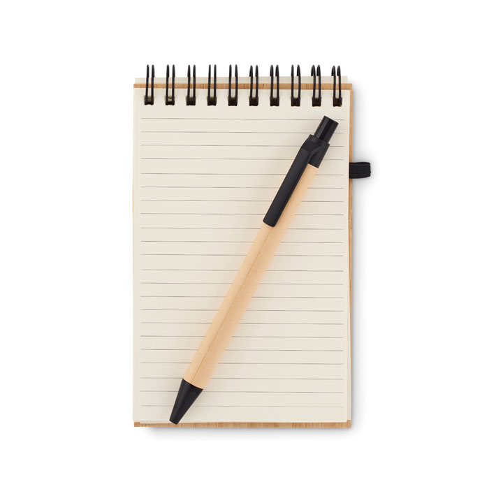 A6 bamboo notepad with pen-Black-Tasmania-australia-4
