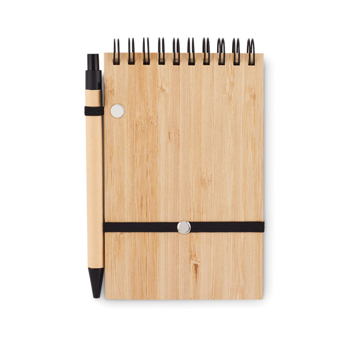 A6 bamboo notepad with pen-Black-Tasmania-australia-5
