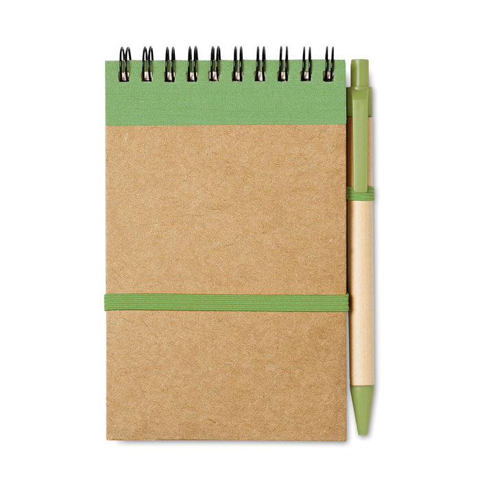 A6 recycled notepad with pen-LIME-Tasmania-australia-3