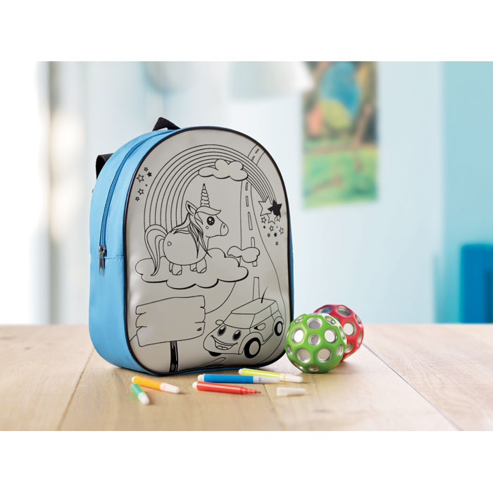 Backpack with 5 markers-Turquosie-Tasmania-australia-3 Backpack with 5 markers-Turquosie-Tasmania-australia-3