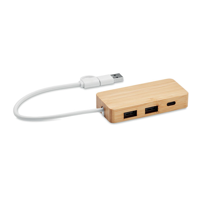 Bamboo USB 3 ports hub-WOOD-Tasmania-australia-1