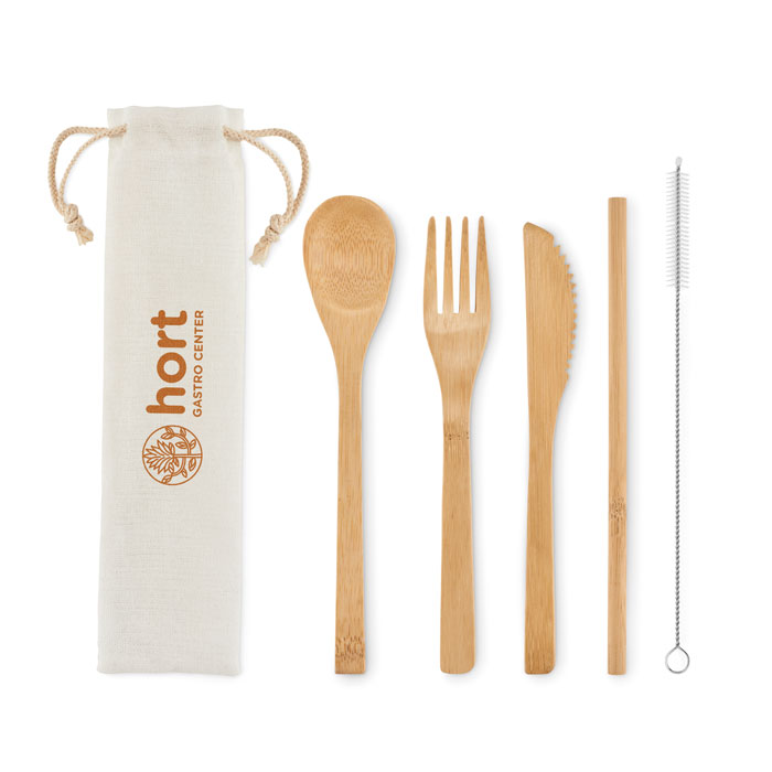 Bamboo cutlery with straw-Beige-Tasmania-australia-2 Bamboo cutlery with straw-Beige-Tasmania-australia-2