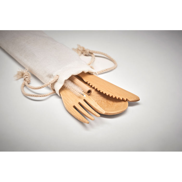 Bamboo cutlery with straw-Beige-Tasmania-australia-5 Bamboo cutlery with straw-Beige-Tasmania-australia-5