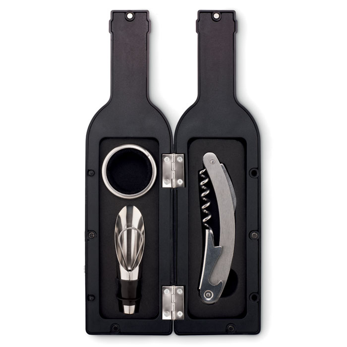 Bottle shape wine set-Black-Tasmania-australia-4