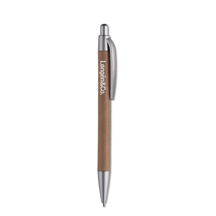 Carton barrel ball pen-Matt silver-Tasmania-australia-2