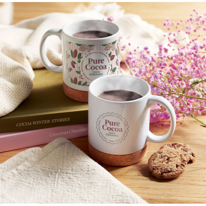 Ceramic cork mug 280 ml-White-Tasmania-australia-2