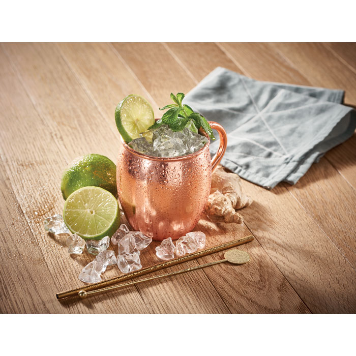 Cocktail copper mug 400 ml-Matt gold-Tasmania-australia-5