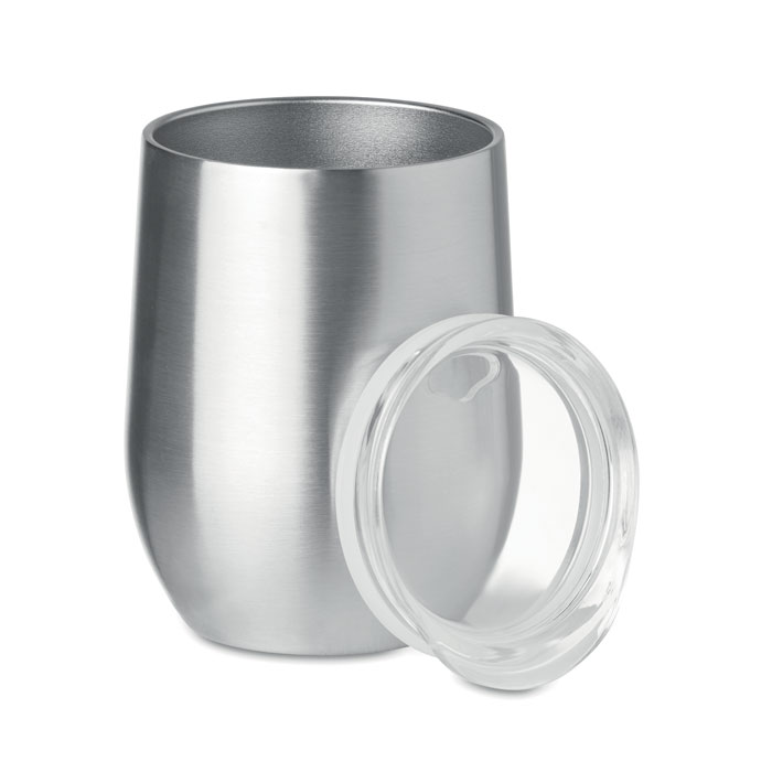 Double wall mug 300ml-Matt silver-Tasmania-australia-1