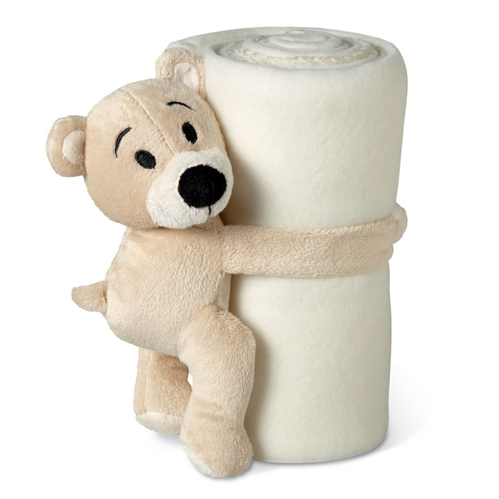 Fleece blanket with bear -White-Tasmania-australia-1 Fleece blanket with bear -White-Tasmania-australia-1