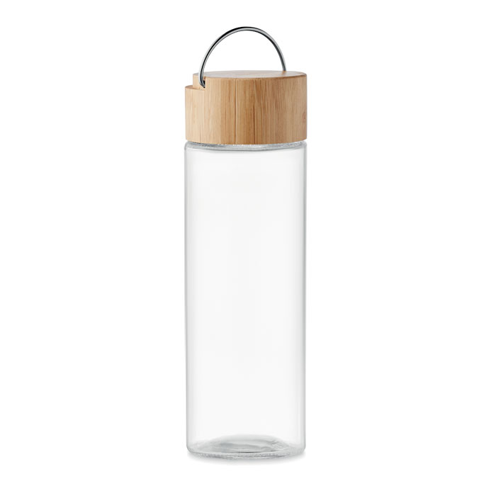 Glass bottle 500ml bamboo lid-Transparent-Tasmania-australia-1 Glass bottle 500ml bamboo lid-Transparent-Tasmania-australia-1