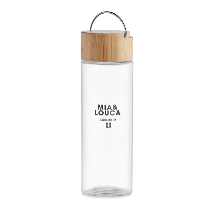 Glass bottle 500ml bamboo lid-Transparent-Tasmania-australia-2 Glass bottle 500ml bamboo lid-Transparent-Tasmania-australia-2