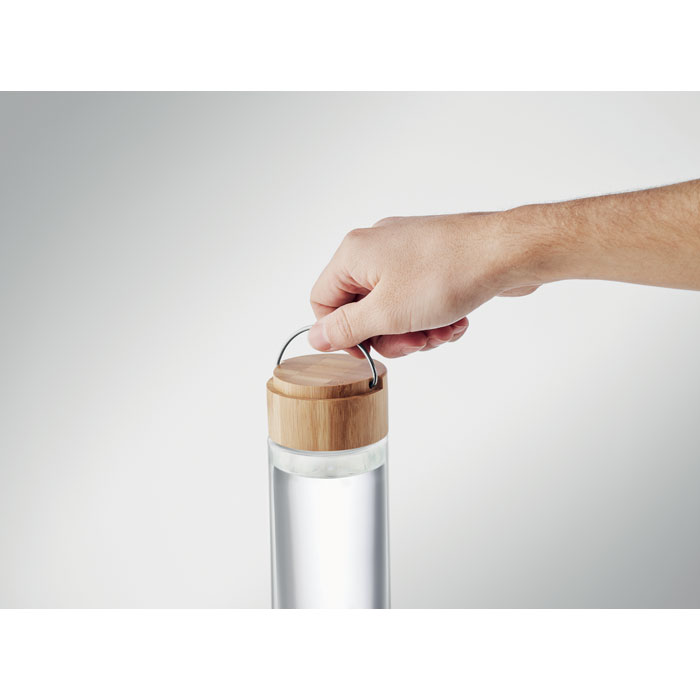 Glass bottle 500ml bamboo lid-Transparent-Tasmania-australia-4 Glass bottle 500ml bamboo lid-Transparent-Tasmania-australia-4