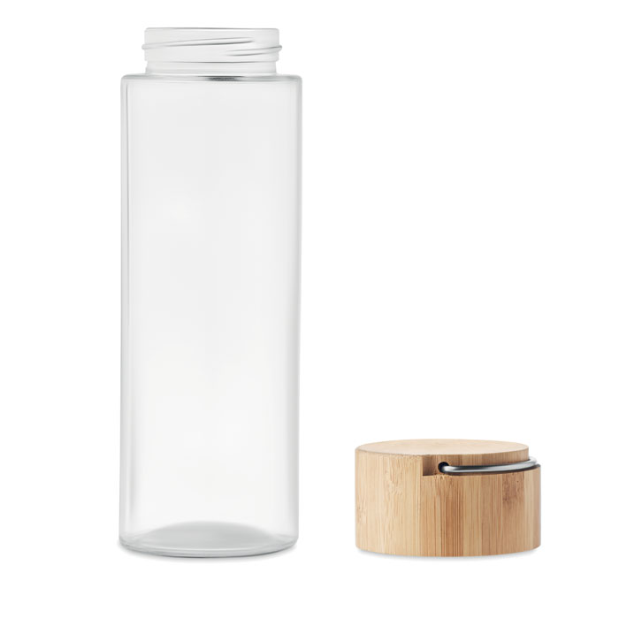 Glass bottle 500ml bamboo lid-Transparent-Tasmania-australia-5 Glass bottle 500ml bamboo lid-Transparent-Tasmania-australia-5