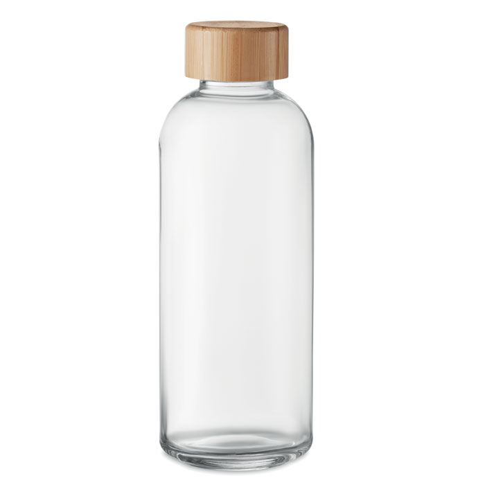 Glass bottle 650ml bamboo lid-Transparent-Tasmania-australia-1