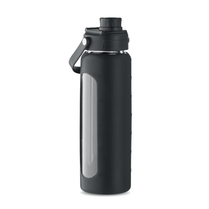 Glass bottle with sleeve 750ml-Black-Tasmania-australia-1