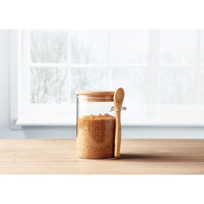 Glass jar with spoon 600 ml-Transparent-Tasmania-australia-5