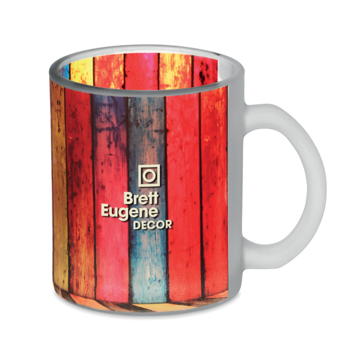 Glass sublimation mug 300ml-Transparent White -Tasmania-australia-2