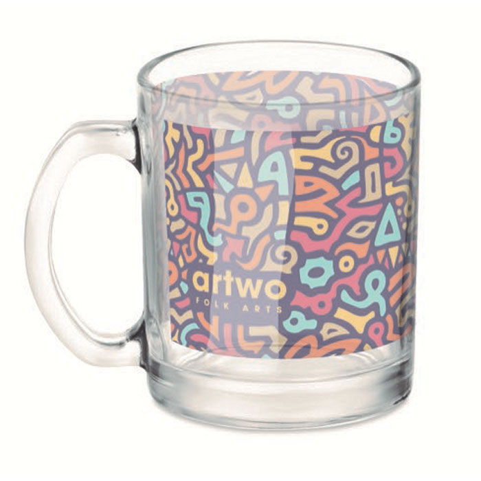 Glass sublimation mug 300ml-White-Tasmania-australia-2