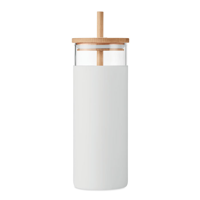 Glass tumbler 450ml bamboo lid-White-Tasmania-australia-3 Glass tumbler 450ml bamboo lid-White-Tasmania-australia-3