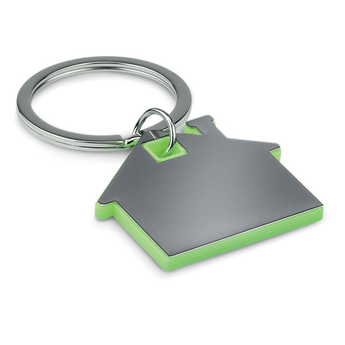 House shape plastic key ring-LIME-Tasmania-australia-1