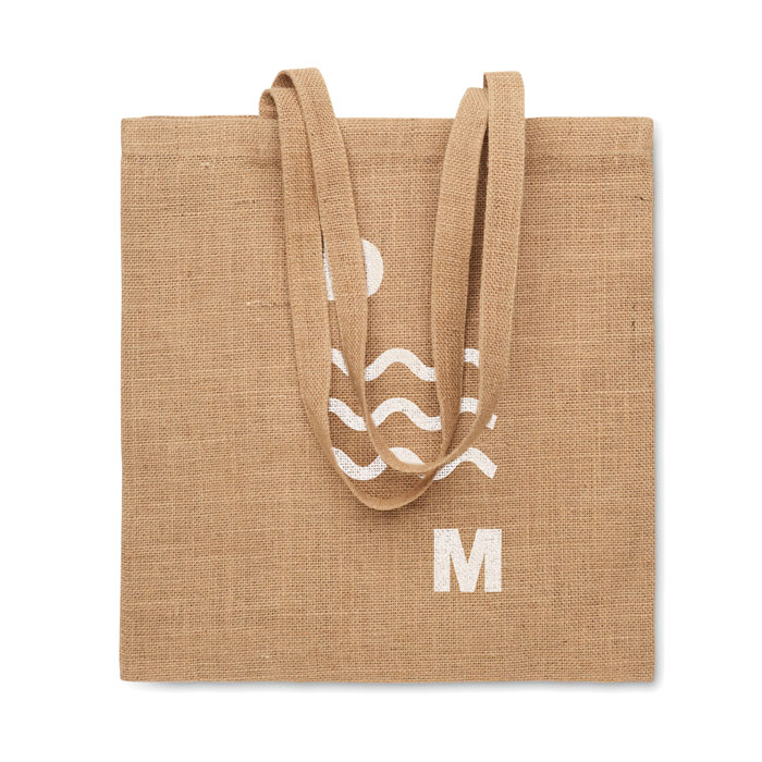 Jute long handled shopping bag-Beige-Tasmania-australia-2