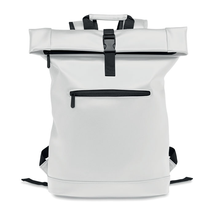 Laptop PU Rolltop backpack-White-Tasmania-australia-1