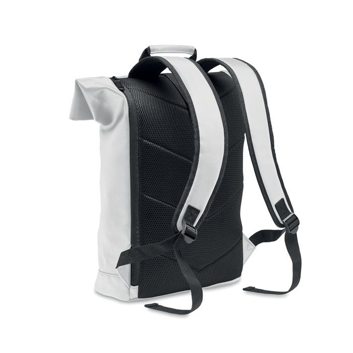Laptop PU Rolltop backpack-White-Tasmania-australia-2