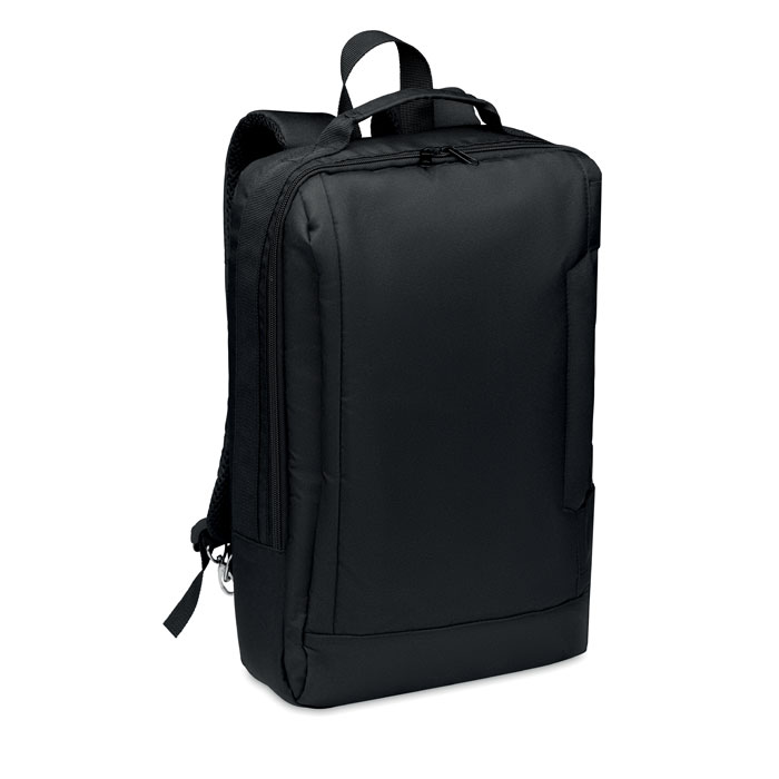 Laptop backpack in 300D RPET-Black-Tasmania-australia-1