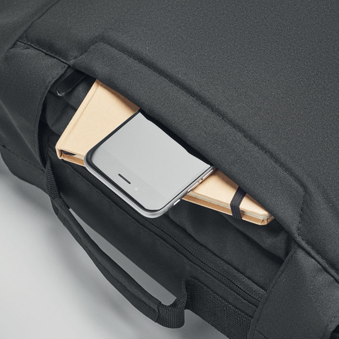 Laptop backpack in 300D RPET-Black-Tasmania-australia-4
