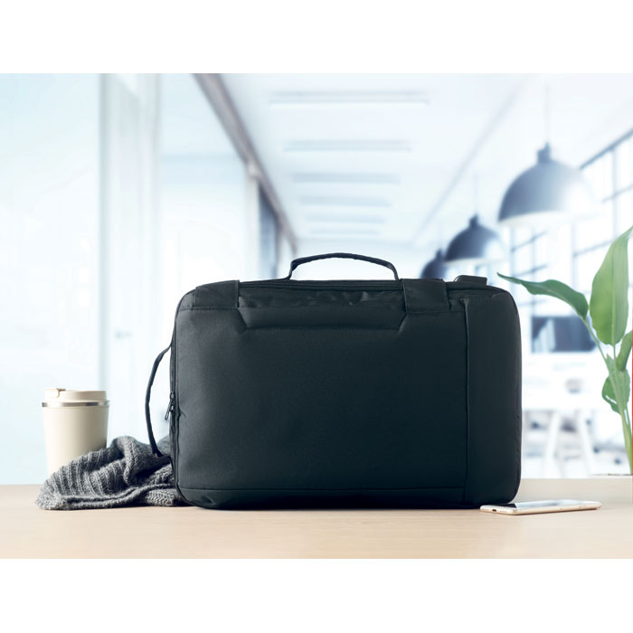 Laptop backpack in 300D RPET-Black-Tasmania-australia-5