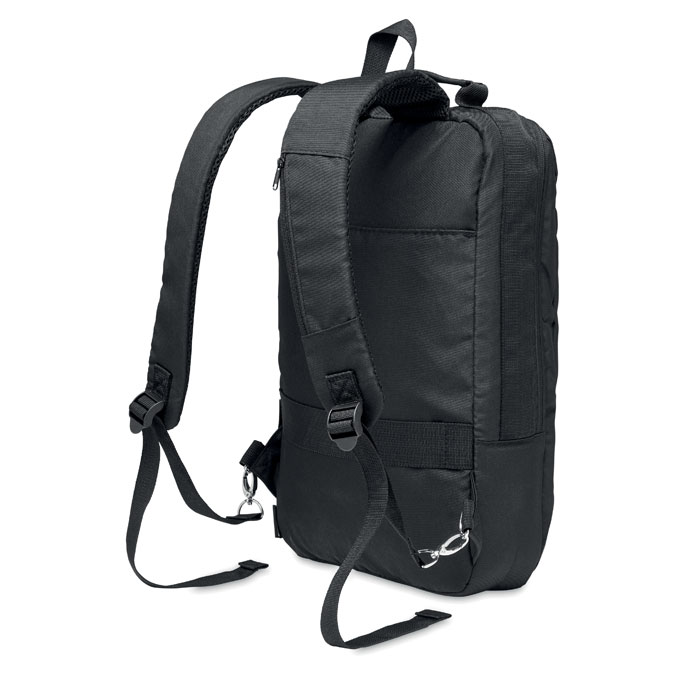 Laptop backpack in 300D RPET-Black-Tasmania-australia-6