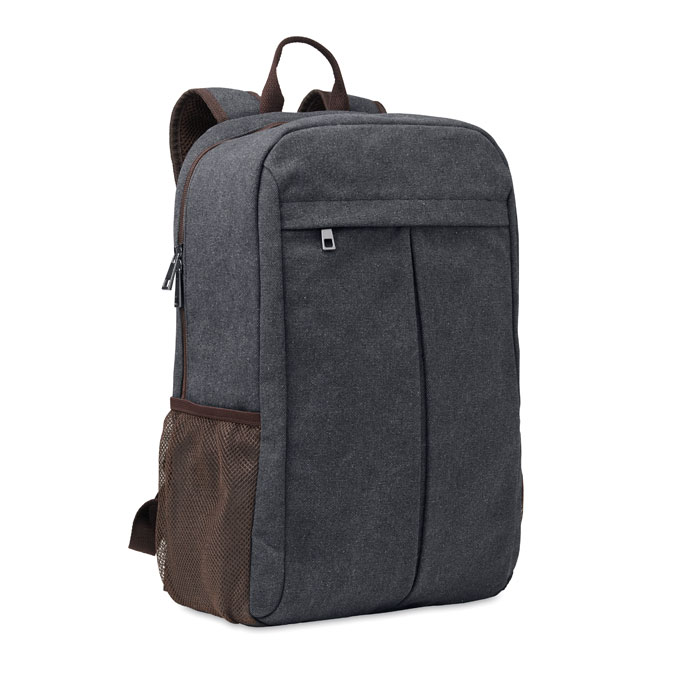 Laptop backpack in canvas-Black-Tasmania-australia-1