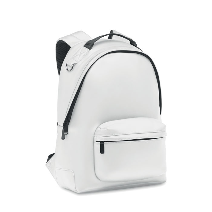 Laptop soft PU backpack-White-Tasmania-australia-1