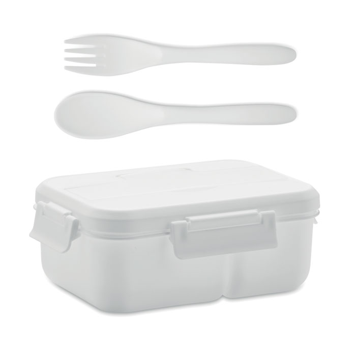 Lunch box with cutlery in PP-WHITE-Tasmania-australia-1